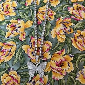 Bling Butterfly Chain Necklace